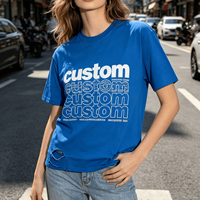 T-shirt à manches courtes pour homme personnalisé avec impression de lettres, col rond, streetwear décontracté, t-shirts délavés