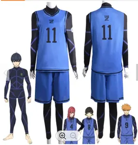Blue Lock Anime Cosplay Costume Isagi Yoichi Chigiri Bachira Rensuke Kunigami Football Soccer Training Uniform