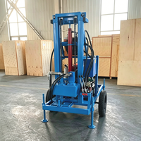 MIKTON MKD-150 Max. 180m Foreuse mobile diesel sur roues pour puits d'eau, hydraulique, certifiée CE, avec pompe et moteur pour forage