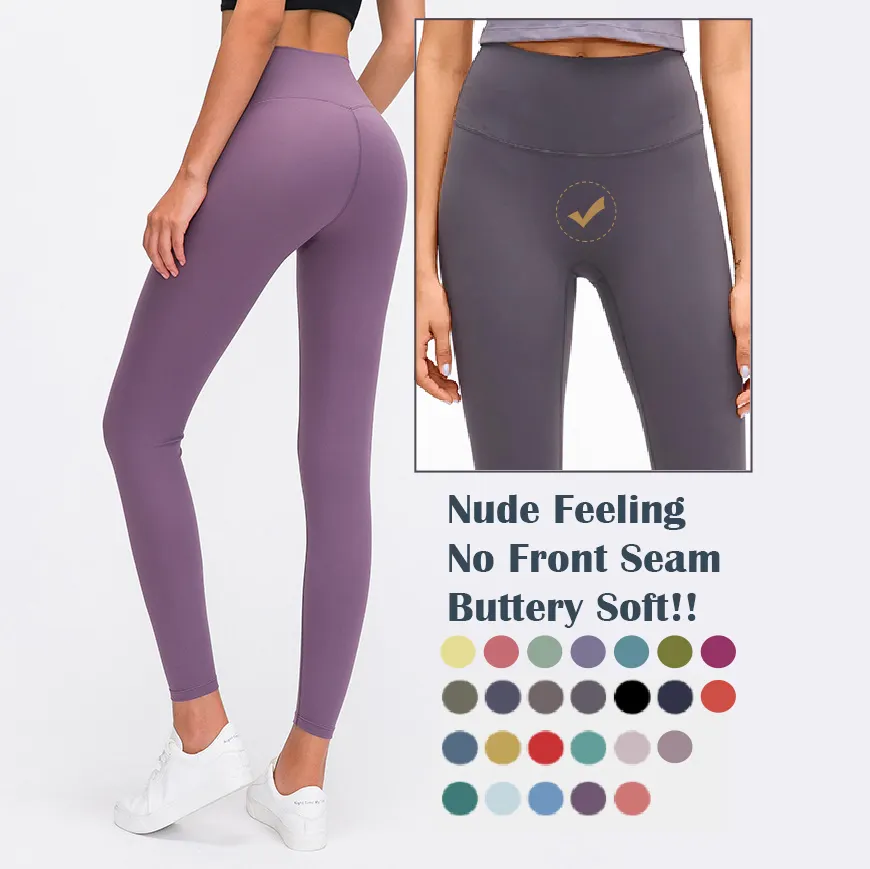 Taille haute poche intérieure bout à bout Fitness Gym vêtements Yoga femmes Leggings