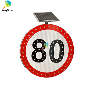 Panneaux de signalisation routière pour piétons à <span class=keywords><strong>vitesse</strong></span> lente, à LED solaires clignotantes, en aluminium, haute luminosité, IP68, avec fixation par pince, taille standard, OEM - Product Image 3