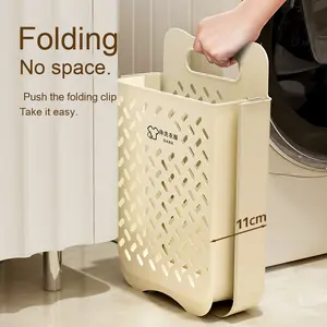 <span class=keywords><strong>NFS</strong></span> Panier à linge sale mural en plastique pliable panier à linge ménager rangement en gros balcon bac de rangement - Product Image 3
