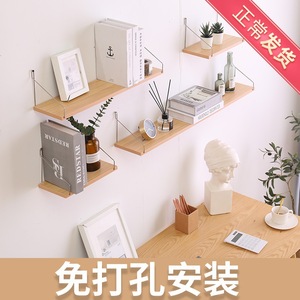 Modern Minimalist Wall Mounted <b>Shelf</b> Rectangle Iron Float Design For Living Room <b>Bedroom</b> Storage Neatening Multiple Sizes - Product Image 3