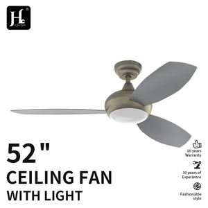 Ventilateur de plafond moderne à 6 vitesses, à haut débit d'air, silencieux, avec moteur DC, avec éclairage et télécommande, pour chambre à coucher, salon - Product Image 3