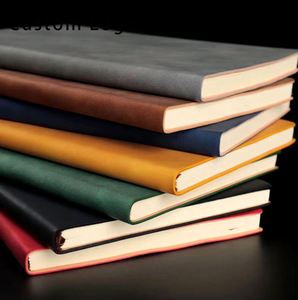 Black Hard Cover Pu Leather <b>Notebook</b> with Custom Logo Planner <b>Diary</b> for Business Promotion - Product Image 1