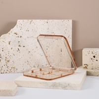 Yuecai – Palette de maquillage vide à 5 compartiments, étui translucide robuste pour fards à paupières, correcteur, illuminateur et blush, personnalisable, vente en gros