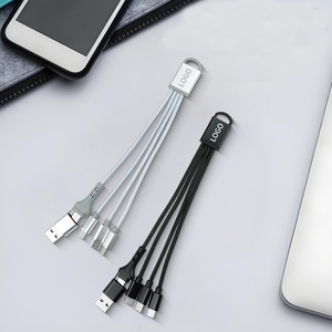 Cáp dữ liệu bện hợp kim nhôm 5 trong 1 sạc nhanh 2A cho điện thoại di động Logo tùy chỉnh cho quà tặng công ty - Product Image 3