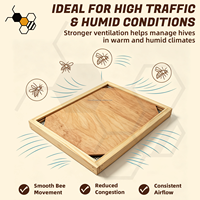 Équipement d'apiculture : Nouveau couvercle intérieur de ruche australienne enduit de cire avec trous de ventilation triangulaires et panneau d'évacuation des abeilles
