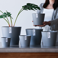Pot de fleurs nordique pour la décoration de la maison, pots de jardin écologiques, jardinières épaissies, très vendues, solides et durables, gris foncé