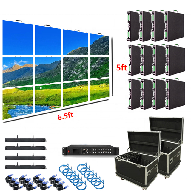 P2.6-P4.81 Outdoor & Indoor LED Display Advertising Rental Video Wall Panel with IP65 Waterproof 3-Year Warranty High Brightness