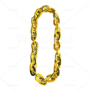 Venta al por mayor de fábrica, collar de cadena de cuentas de <span class=keywords><strong>Mardi</strong></span> <span class=keywords><strong>Gras</strong></span> grande personalizado, Jumbo eslabones, decoraciones de fiesta deportiva con cuentas - Product Image 3