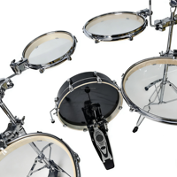 Ensemble de pads de batterie de percussion acoustique portable, pliable et réglable, avec chambre de 6/8/10/12/13/14/16 pouces, pour pratique (caisse claire, tom, grosse caisse, kick)