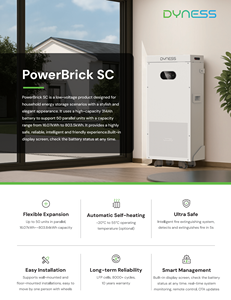 Dyness 15kw/16kwh PowerBrick SC Système d'onduleur et de batterie de stockage d'énergie solaire hors réseau mural pour usage domestique - Product Image 5