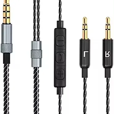 Replacement 1.2m Audio Cable With Mic For Sol Republic Master Tracks HD V8 V10 V12 MFI X3 Ultra XC Headphones black Audio cable