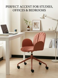 Chaise de bureau pivotante à 360° avec base 5 étoiles, rembourrage en tissu confortable, réglage de la hauteur par vérin à gaz - Product Image 4