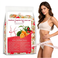 Thé Minceur Détoxifiant aux Feuilles de Lotus et d'Aubépine, Brûle-Graisse, Ventre Plat, Sachets Triangulaires, Thés Amincissants, Marque Privée, OEM, Vente en Gros