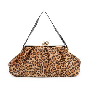 Sac à bandoulière pour femme élégant à imprimé léopard plissé, grande capacité, pochette rétro à fermeture à pression pour un usage quotidien et décontracté - Product Image 3