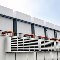 Silencieux à lamelles industrielles sur mesure pour la ventilation des usines, faible chute de pression, résistant aux intempéries, contrôle du bruit