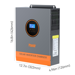Onduleur solaire monophasé PowMr 5KW 48V 120-450Vdc large tension 80A MPPT onde sinusoïdale pure tout en un onduleur solaire - Product Image 5