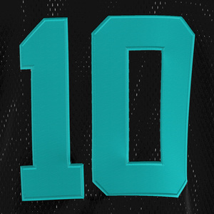 Vintage American Style HEALY Jersey Black <b>Teal</b> Color Block 10 Number Print Mesh Short Sleeve Sport <b>Top</b> - Product Image 5