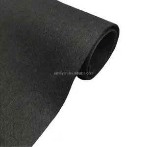 Plain Polyester Recycled Black Nonwoven Non woven Fabric Black Needle Punched Felt Fabric Sofa Under Lining