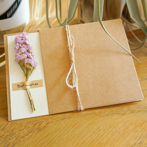 Papel Kraft Vintage Flores secas Flores inmortales Temporada de graduación Día del maestro Tarjeta de agradecimiento Ramo de cumpleaños Tarjeta de felicitación - Product Image 6