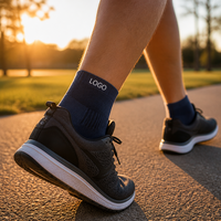 Chaussettes de course anti-microbiennes en coton, chaussettes de sport respirantes en maille, soutien de la voûte plantaire, entraînement fitness