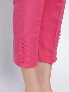 Women's Customizable Color <b>Linen</b> Yoga <b>Pants</b> Casual Summer Wear with Flat Front Style - Product Image 4