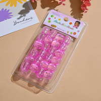 Perles pour cheveux roses, grandes perles violettes pour tresses, perles pour cheveux pour enfants, filles, accessoires pour locs, décoration de tresses mignonne, kit de fabrication de bijoux