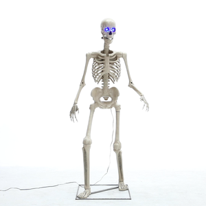 Decoración de Jardín para Exteriores, Esqueleto Gigante Humano de Halloween de 8 Pies con Ojos Proyectados, Espeluznante y Terrorífico - Product Image 6