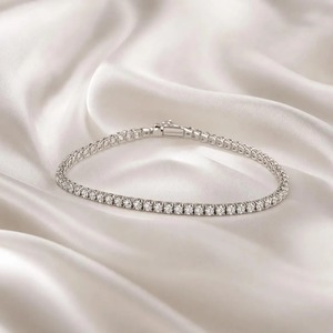 Export Quality Lab Grown Round Brilliant Cut Diamond Tennis <b>Bracelet</b> Luxury Fine Jewelry for Women Available For Sale - Product Image 2