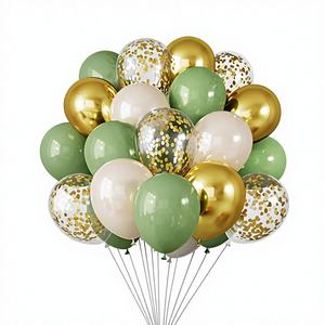 Venta al por Mayor de 30 Globos Blancos y Dorados con Confeti de Perlas para Cumpleaños, Bodas, Aniversarios y Fiestas - Product Image 6