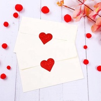 Stiker hati rol, tempelan penyegel hadiah dekoratif merah 500 buah, Stiker amplop Hari valentine cinta