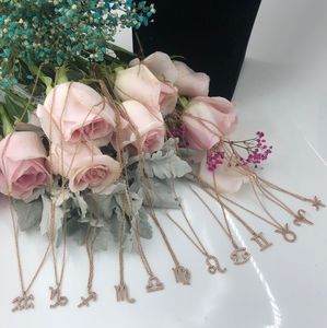 Nuovo Design <span class=keywords><strong>collana</strong></span> in acciaio inox oro <span class=keywords><strong>con</strong></span> cristallo Cz <span class=keywords><strong>segno</strong></span> <span class=keywords><strong>zodiacale</strong></span> <span class=keywords><strong>collana</strong></span> - Product Image 2