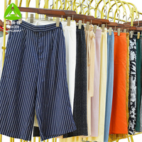 Pantalons amples pour femmes de marque Gracer, qualité AAA, en polyester/coton, haut de gamme, propres, d'occasion, vêtements décontractés, Chine Guatemala