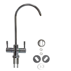 Robinet à double sortie en alliage, raccord rapide standard pour purificateur d'eau domestique - Product Image 4
