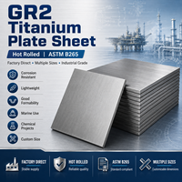 Plaque de titane GR2 laminée à chaud, directement de l'usine, conforme ASTM B265, plusieurs tailles disponibles pour les projets industriels, maritimes et chimiques