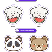 Porte-clés personnalisés en acrylique écologique imprimés sur mesure, breloques transparentes de dessins animés, porte-clés sur mesure, vente en gros
