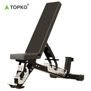 Panca <span class=keywords><strong>da</strong></span> Palestra TOPKO di Alta Qualità, Regolabile e Pieghevole in Acciaio e Pelle PU per Allenamento con Manubri e Pesi a Casa - Product Image 4