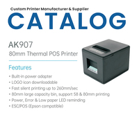 Amida Printer POS termal 80mm AK907, Printer penerimaan Mini cetak termal