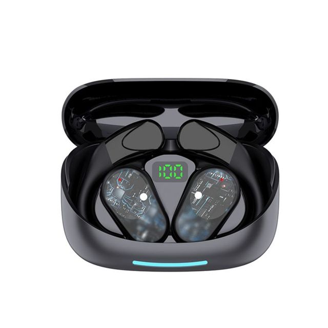 OWS-90 Open-Ear Wireless HD Telephone Headset Low Latency Tooth 5.3 Earbuds for Non-Noise Cancelling TWS Earphones Headphones