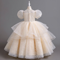 Robe de mariée princesse en crochet imprimée Yi-name pour demoiselle d'honneur, enfant, bébé d'un an