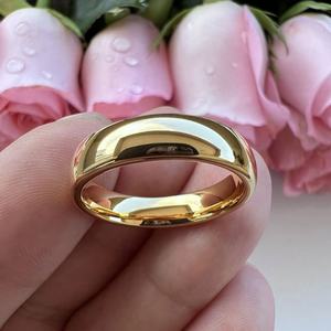 Custom Hypoallergenic Non Tarnish Waterproof <b>Ring</b> Design 14k 18k Gold Plated <b>Ring</b> Engagement <b>Tungsten</b> <b>Ring</b> for Women - Product Image 4
