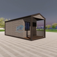 Cabane de jardin modulaire préfabriquée pour bureau et stockage avec mur de briques grises et cadre en métal Maison-conteneur pour l'extérieur