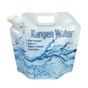 MOQ Rendah grosir dilipat bebas bpa kemasan makanan plastik 5 liter kangen kantong air minum tas penyimpanan air