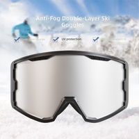 Masque de ski anti-buée double couche OTG, triple couche éponge, ajustement confortable, protection UV, pour adulte, activités de plein air