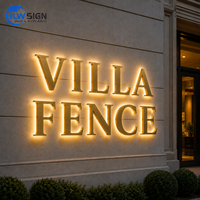 Enseigne personnalisée avec logo d'entreprise électro-plaqué, couleur, température de couleur et taille personnalisables, signalétique rétroéclairée sur mesure