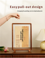 Bingkai Foto Kayu Solid Struktur Mortise dan Tenon Ramah Lingkungan Buatan Tangan Tekstur Ringan Modern Kelas Atas Kreatif