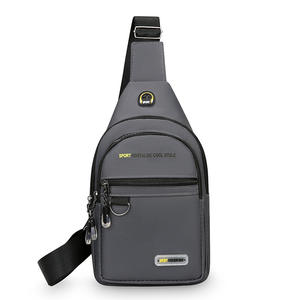 Bolso de pecho moderno para hombre, bolso cruzado portátil de nailon para deportes al aire libre, viajes, uso diario, gris, negro, verde, azul - Product Image 5