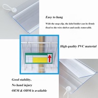Usine personnalisé de haute qualité clair porte-étiquette en plastique porte-étiquette en plastique Pvc étagère réutilisable panier porte-étiquette pour supermarché